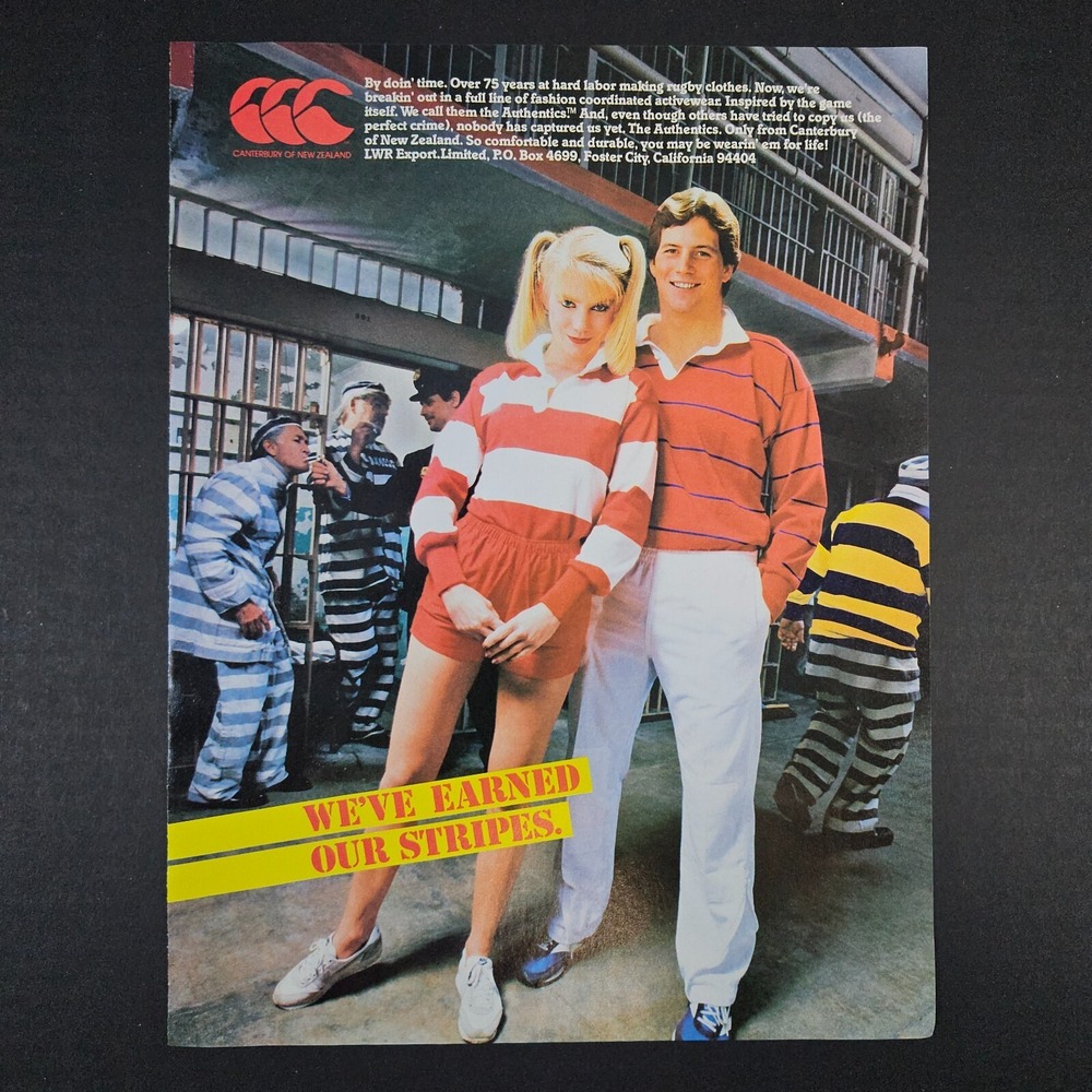 1983 Canterbury of New Zealand Rugby Clothes Vintage Print Ad Foster City CA